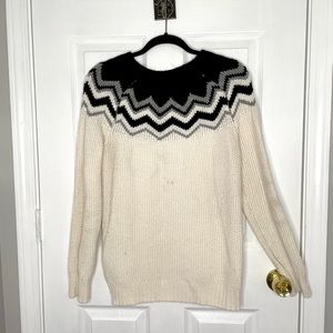 Black and white womens sweater